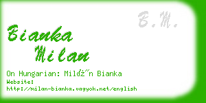 bianka milan business card